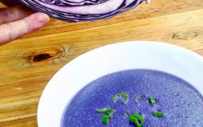 CREMA LILA DE LOMBARDA y TRIGO SARRACENO